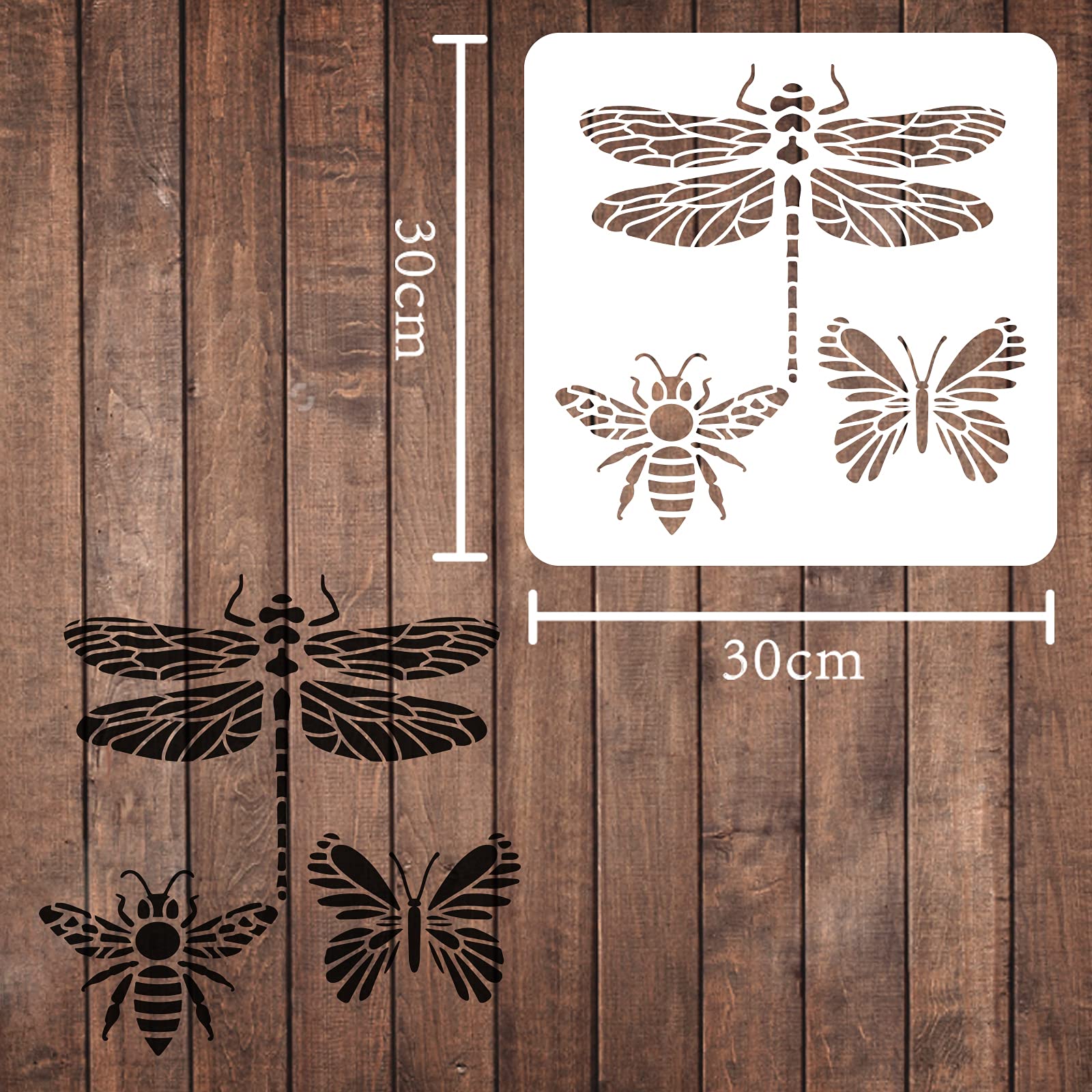 Snapklik.com : FINGERINSPIRE Dragonfly Bee Butterfly Stencils ...