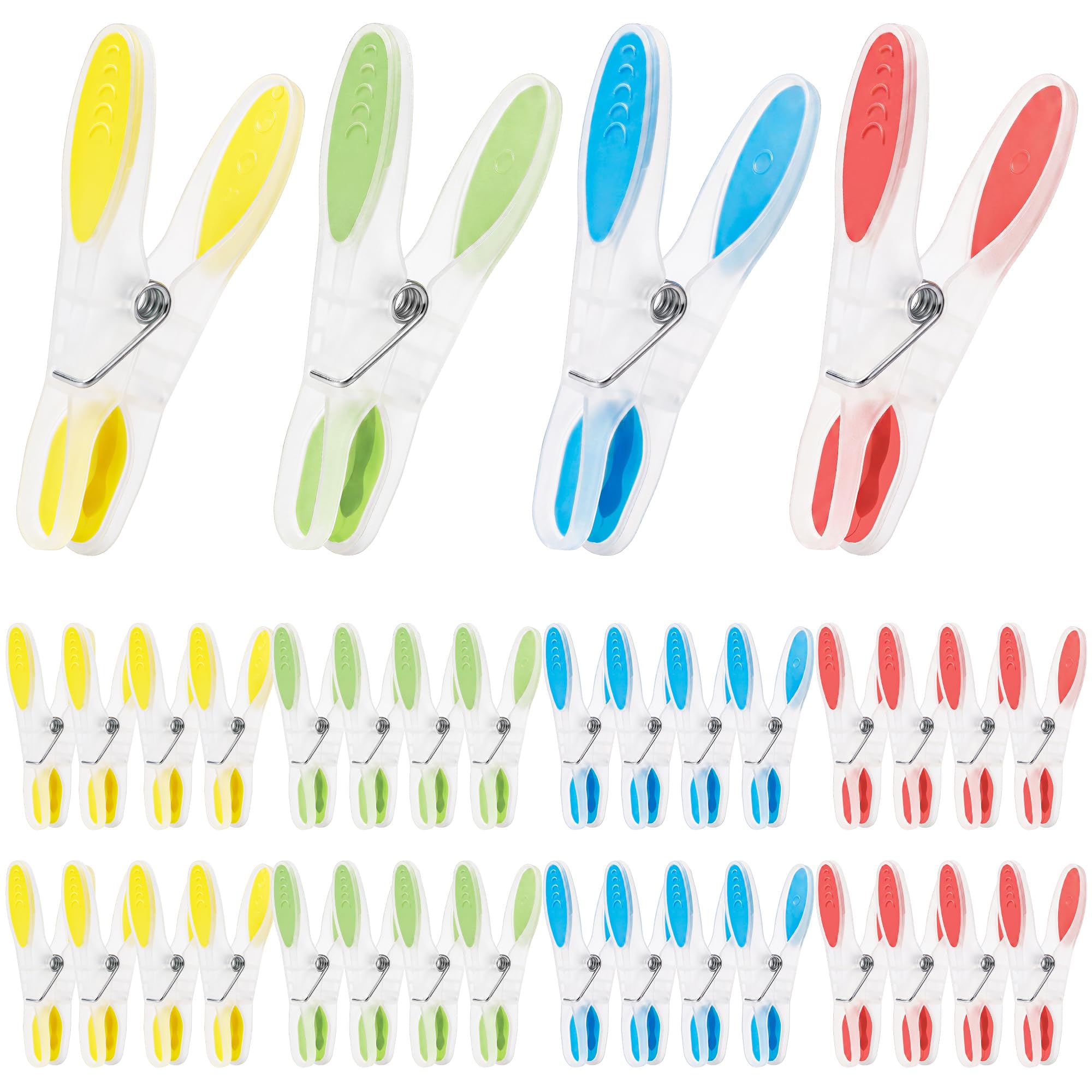 Pack of 36 Colourful Clothes Pegs, Non-Slip Plastic Clothespins, Towel Clips & Sock Clips, Versatile Clips for Laundry, Socks, Underwear