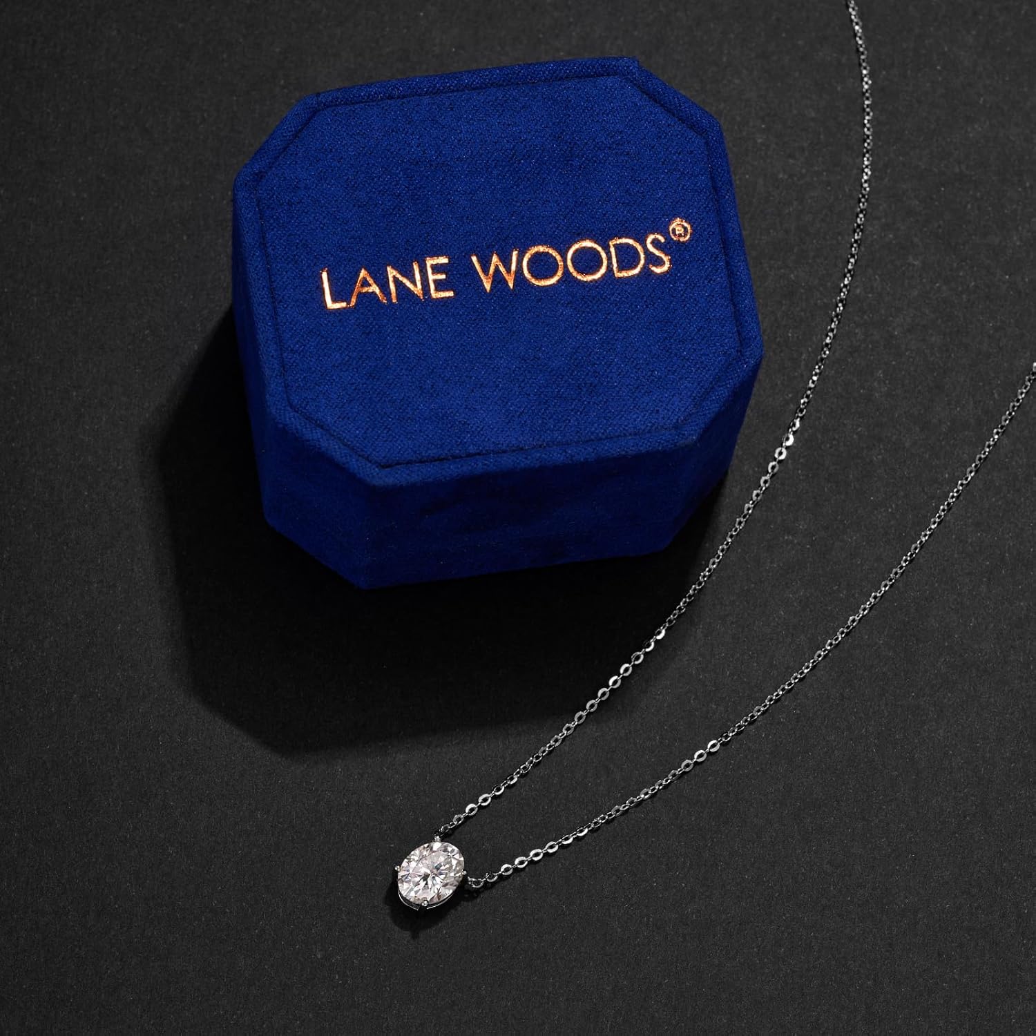 2CT Moissanite Necklace for Women, 18K White Gold Plated Sterling Silver Adjustable Chain Pandent Necklace, Lab Created Diamond, Valentines Christmas Anniversary Birthday Gifts for Mom Wife - Image 5