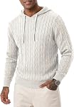 JMIERR Chandails à capuche pour hommes Chandail à pull-over à manches longues Twist-Sweaters