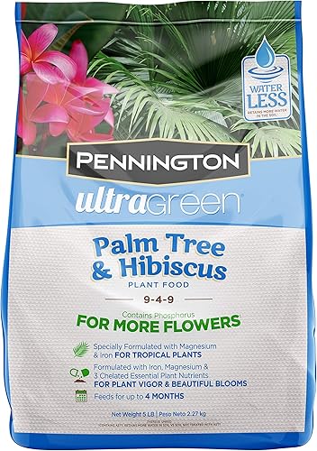 Miniatura 1 de Pennington 100540115 - Palmera ultra verde e Hibsicus 9-4-9 alimento para plantas, 5 libras, natural