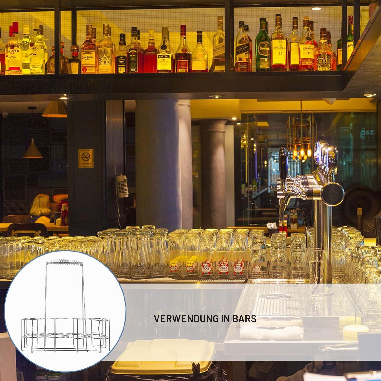 Metall Flaschenkorb Flaschenträger Bierträger Flaschenhalter Flaschen Tragekorb Getränkekorb Bierflaschen Träger Weinregal für 12 Flaschen Dosen Wein Bier Rack Grill Restaurant Bar