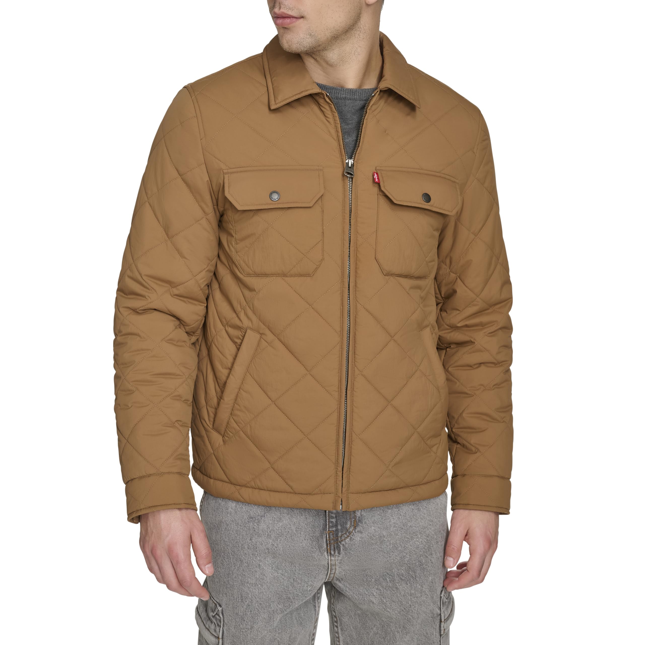 Men's Levi's Men's Diamond Quilted Laydown Collar Jacket