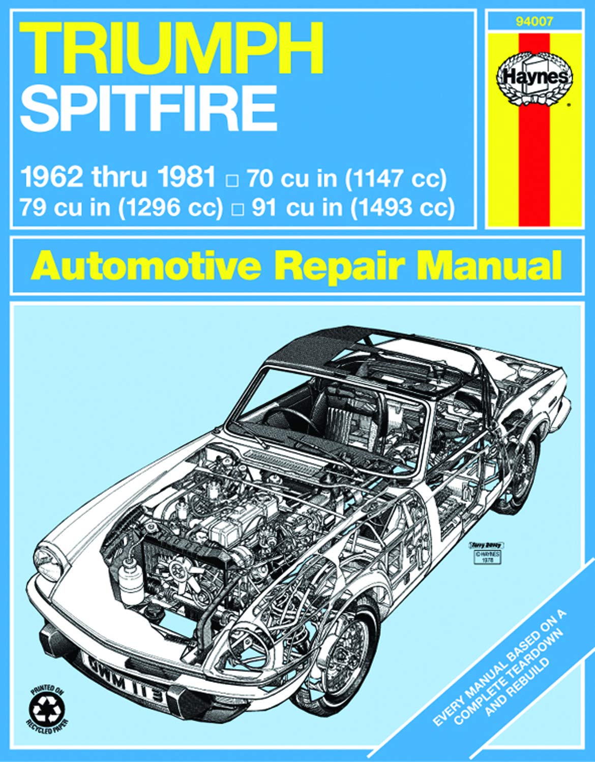 Amazon | Triumph Spitfire, 1962-1981 (Haynes Manuals) | Haynes, John ...
