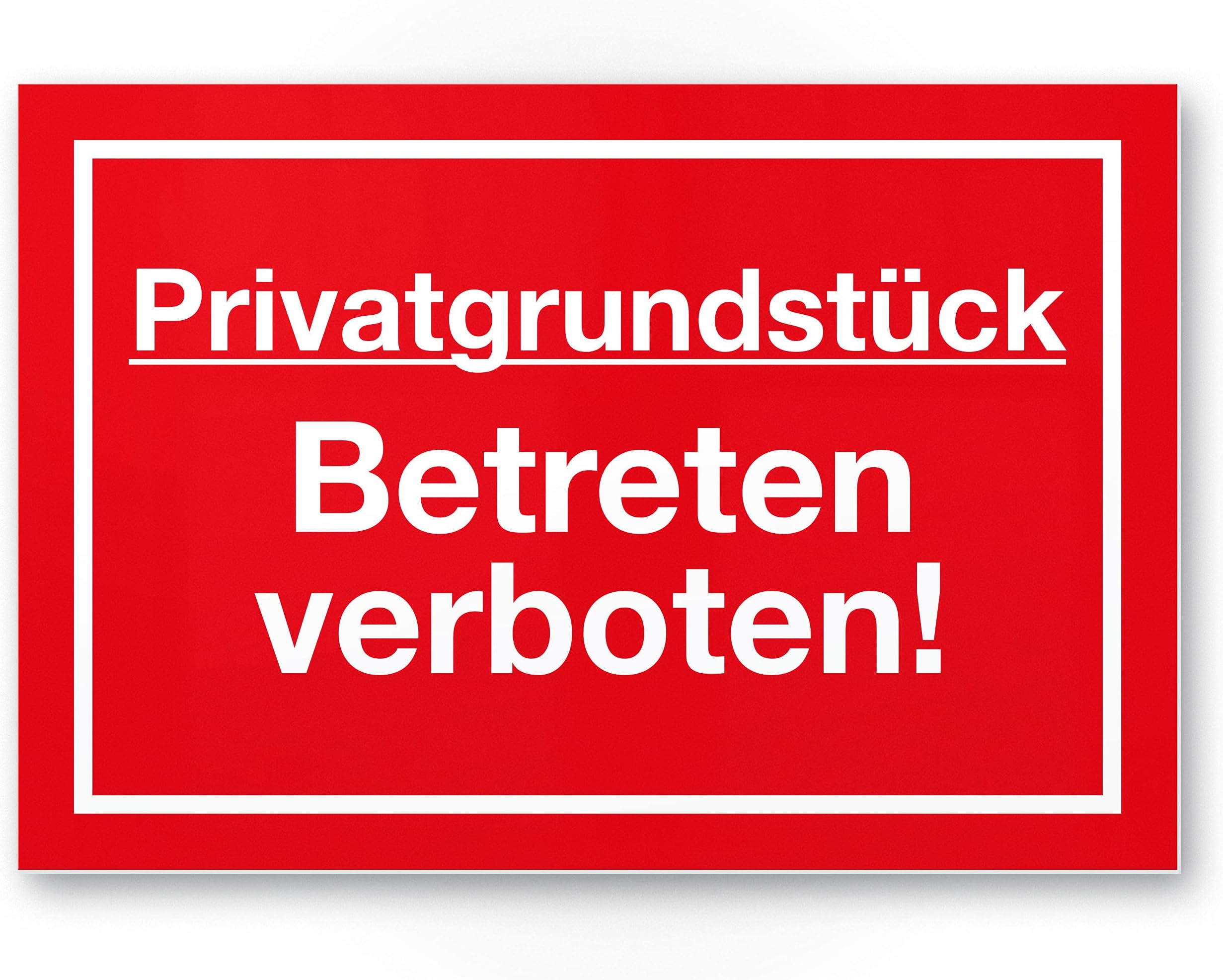 Komma Security Privatgrundstück Betreten verboten Schild 30 x 20 cm ...
