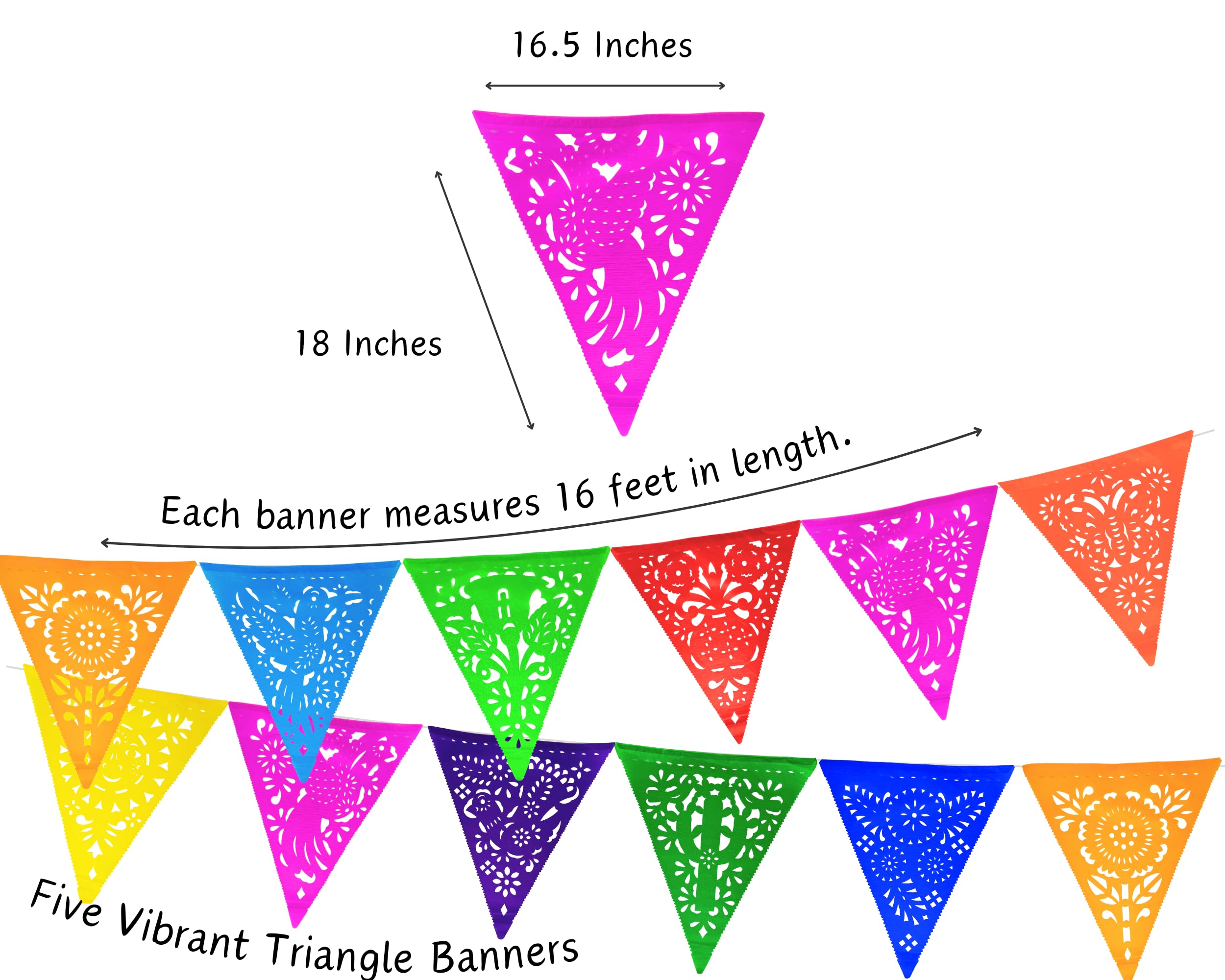 Banderines en una cuerda, Decoracion