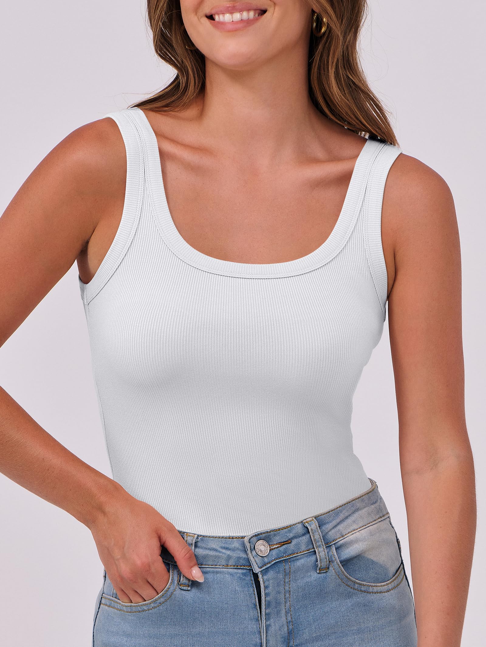 ANRABESS Womens Sleeveless Scoop Neck Tank Top Ribbed Fitted Summer Basic Slim Cute Tops 2026 - 3