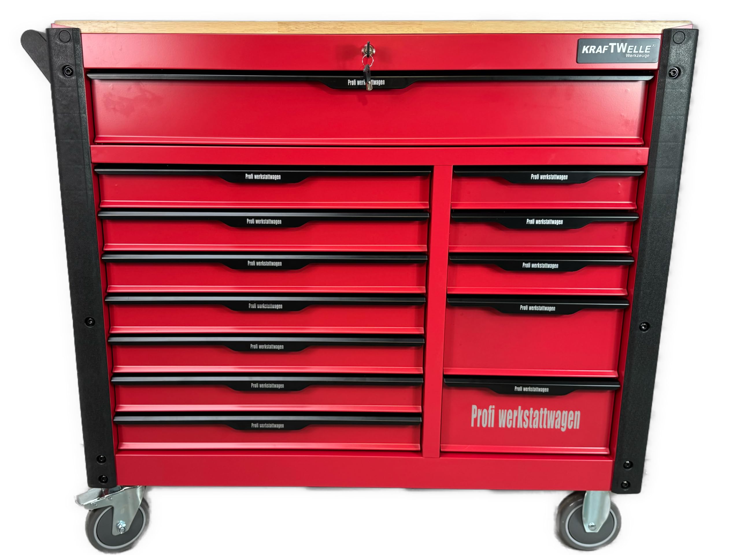 Kraftwelle XXL Tool Trolley + Tool + 12 Drawers with Soft Close