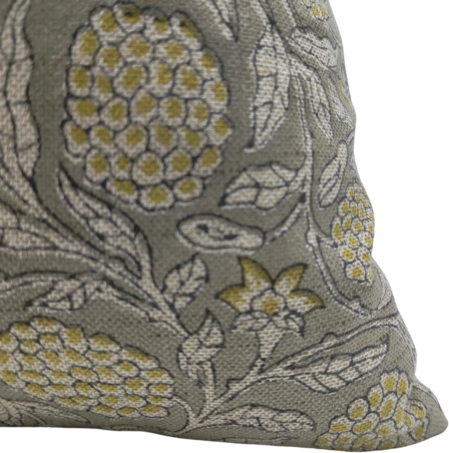 Handmade Block Print Linen Blend 22X22 Inches Decorative Throw Pillowcase Cushion Cover for Sofa, Couch, Living Room, Winter, Fall Seasons, Christmas, Decoration, Merakhi, Mustard and Brown