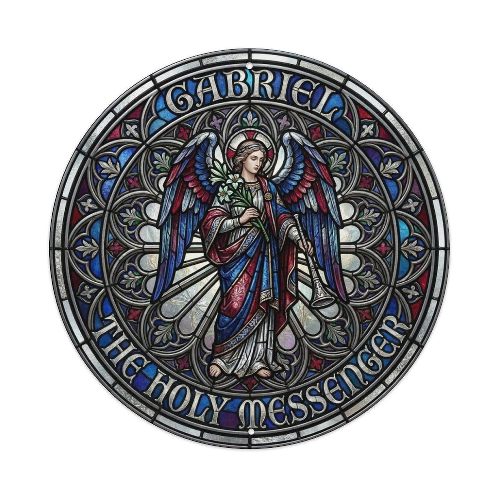The Holy Messenger Annunciation Archangel Gabriel Metal Tin Sign