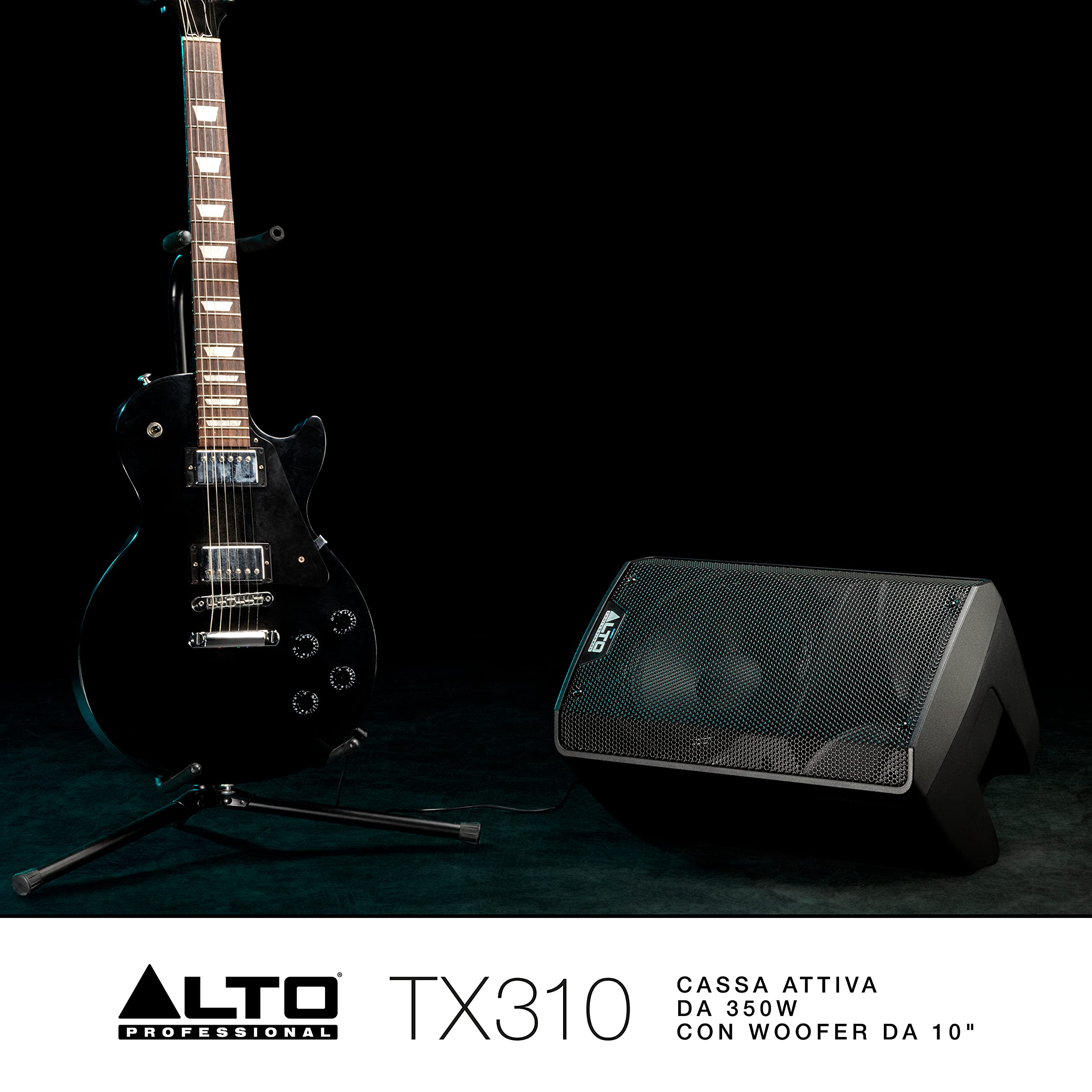 ALTO TX310 - Cassa Attiva da 350W Con Woofer da 10" per DJ in Movimento, Musicisti, Piccoli Locali, Cerimonie ed Eventi Sportivi