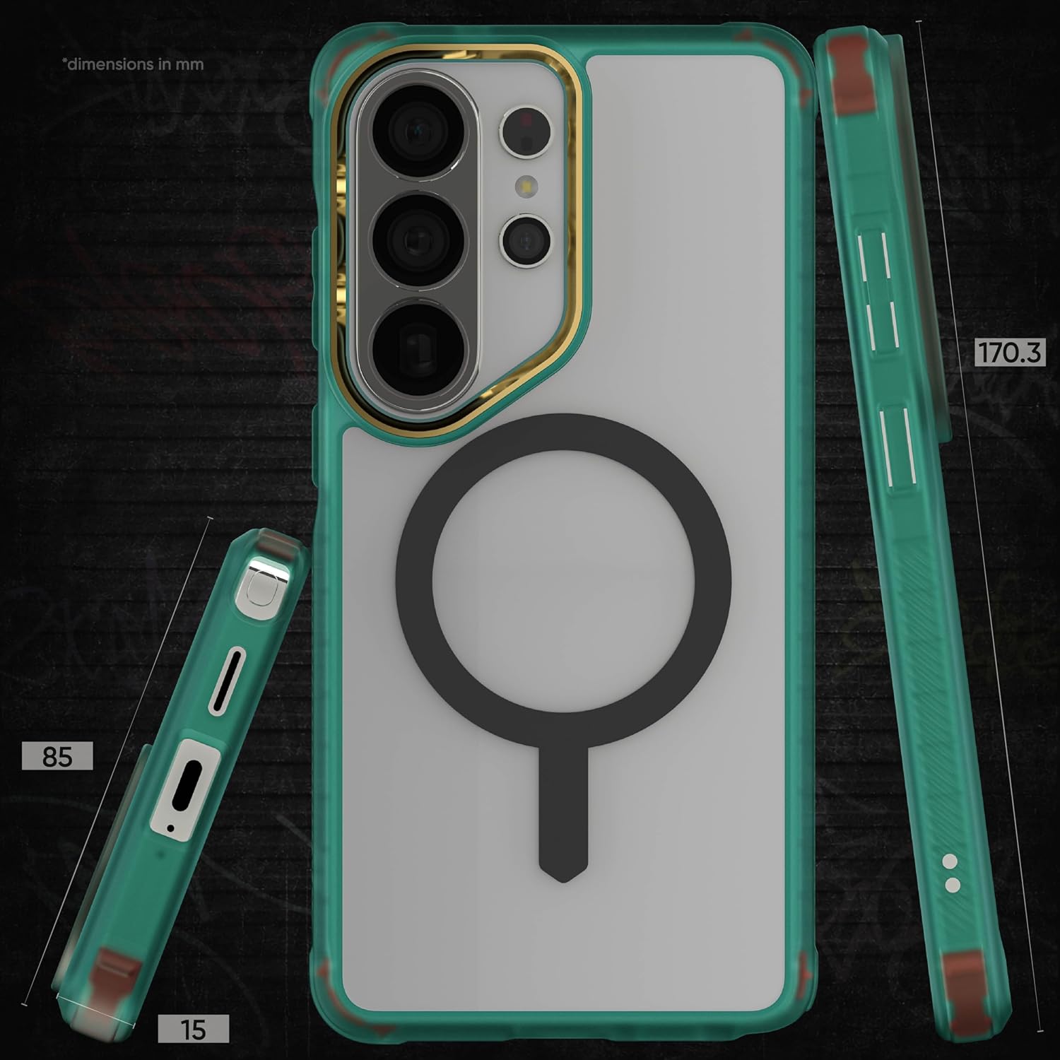 Ghostek Covert Clear Galaxy S26 Ultra Case MagSafe Compatible with Magnetic Ring, Slim Thin Shockproof Phone Cover Designed for 2026 Samsung S26 Ultra (6.9") (Teal)