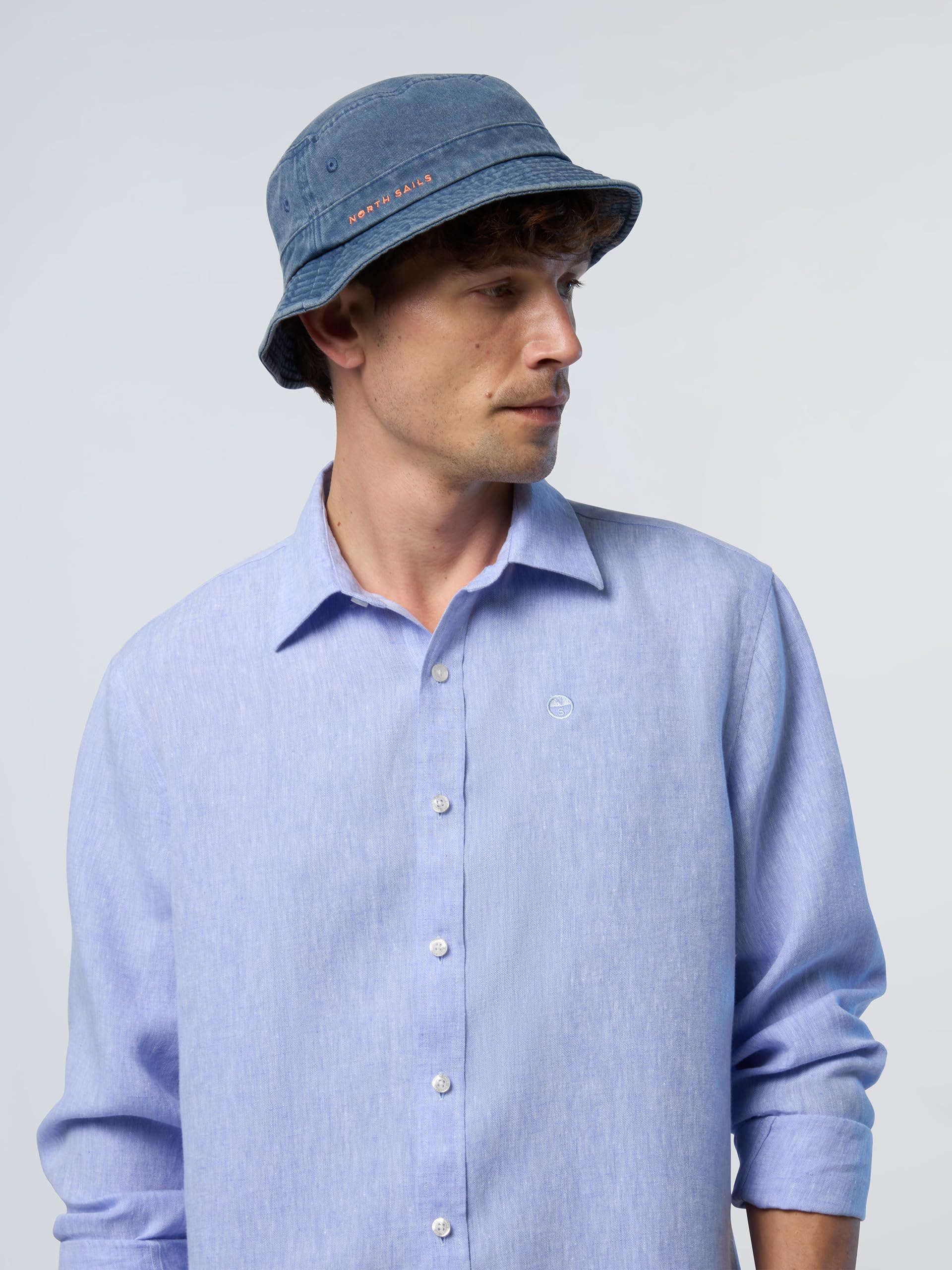 NORTH SAILS Camicia Uomo in Lino European Flax™ con Logo Ricamato