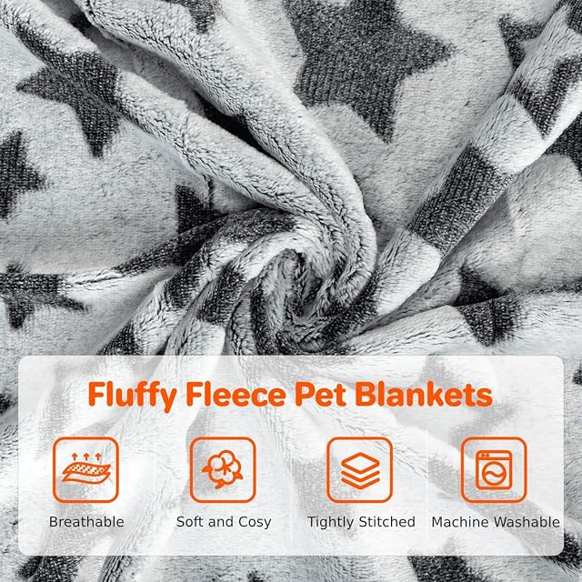 Foto 2 de 7 de Nobleza Flannel Dog Blankets, 3 x Manta para Perros Gatos, M, 80 x 100 cm