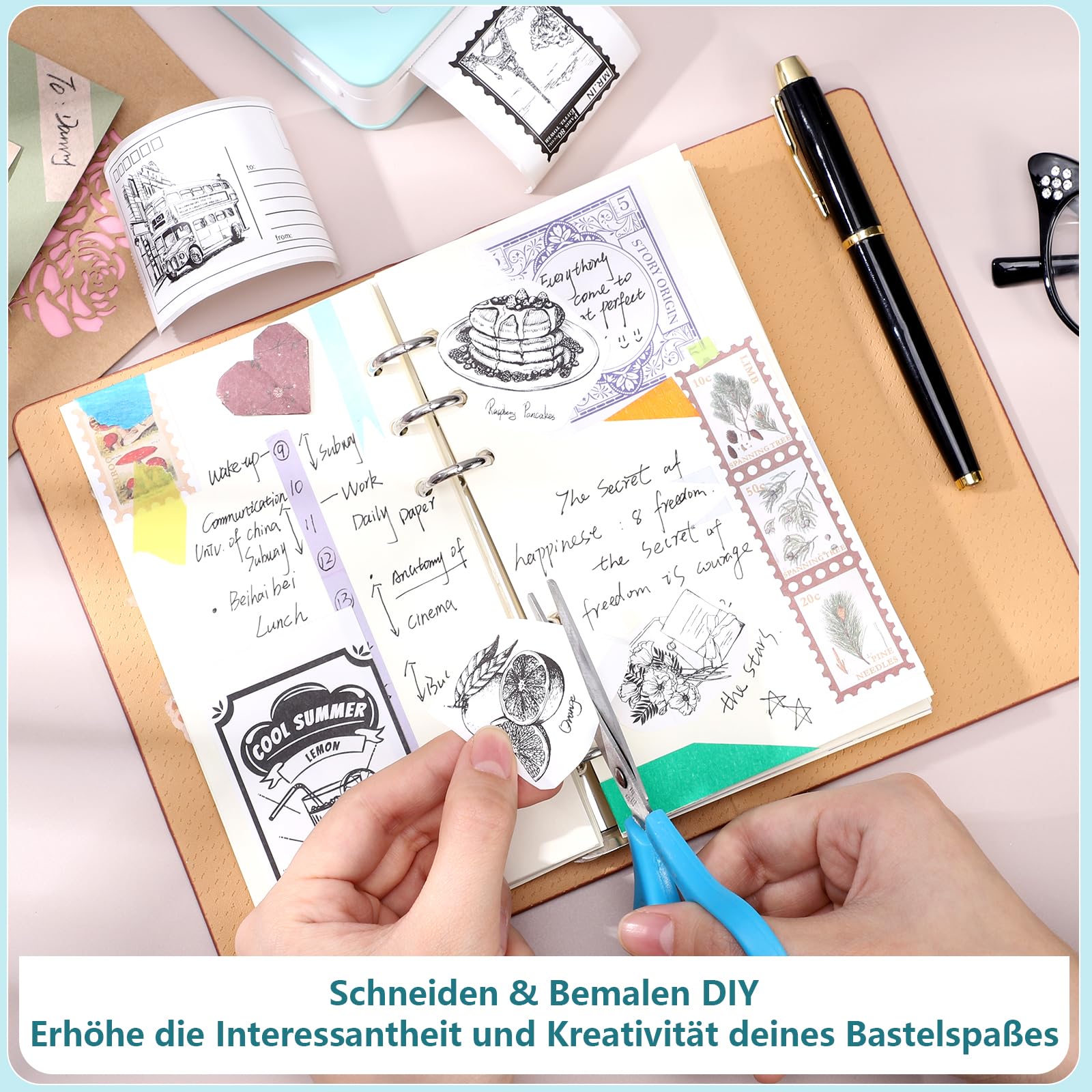 12 rollen thermische printers, ministickers, bedrukbaar, zelfklevend, thermisch papier voor kindercamera, compatibel met alle mini-thermische printers (57 x 25 mm