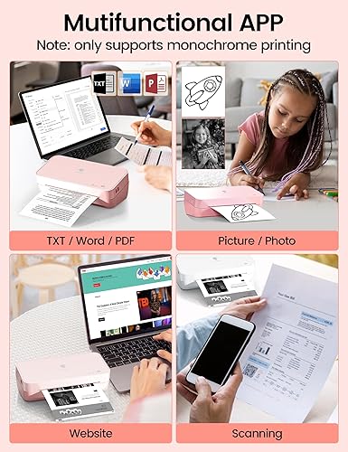 Miniatura 6 de Phomemo Impresora térmica portátil S821, impresora inalámbrica compatible con papel térmico de 8.5 x 11 pulgadas, letra de EE. UU., A4A5B5,