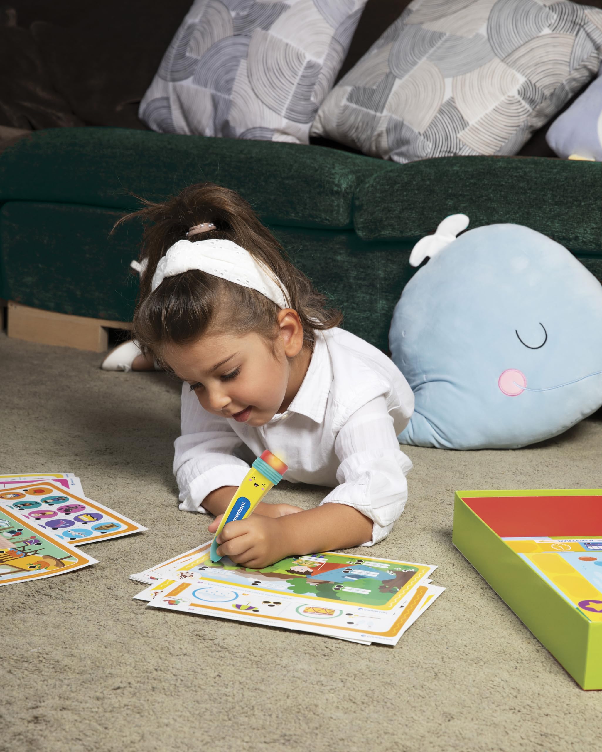 Clementoni Sapientino – La Penna Parlante 1000 Quiz, Gioco Educativo con Penna Interattiva per Bambini 3-6 Anni, Schede per Imparare Lettere, Numeri e Parole, Made in Italy, Lingua Italiana, 16495