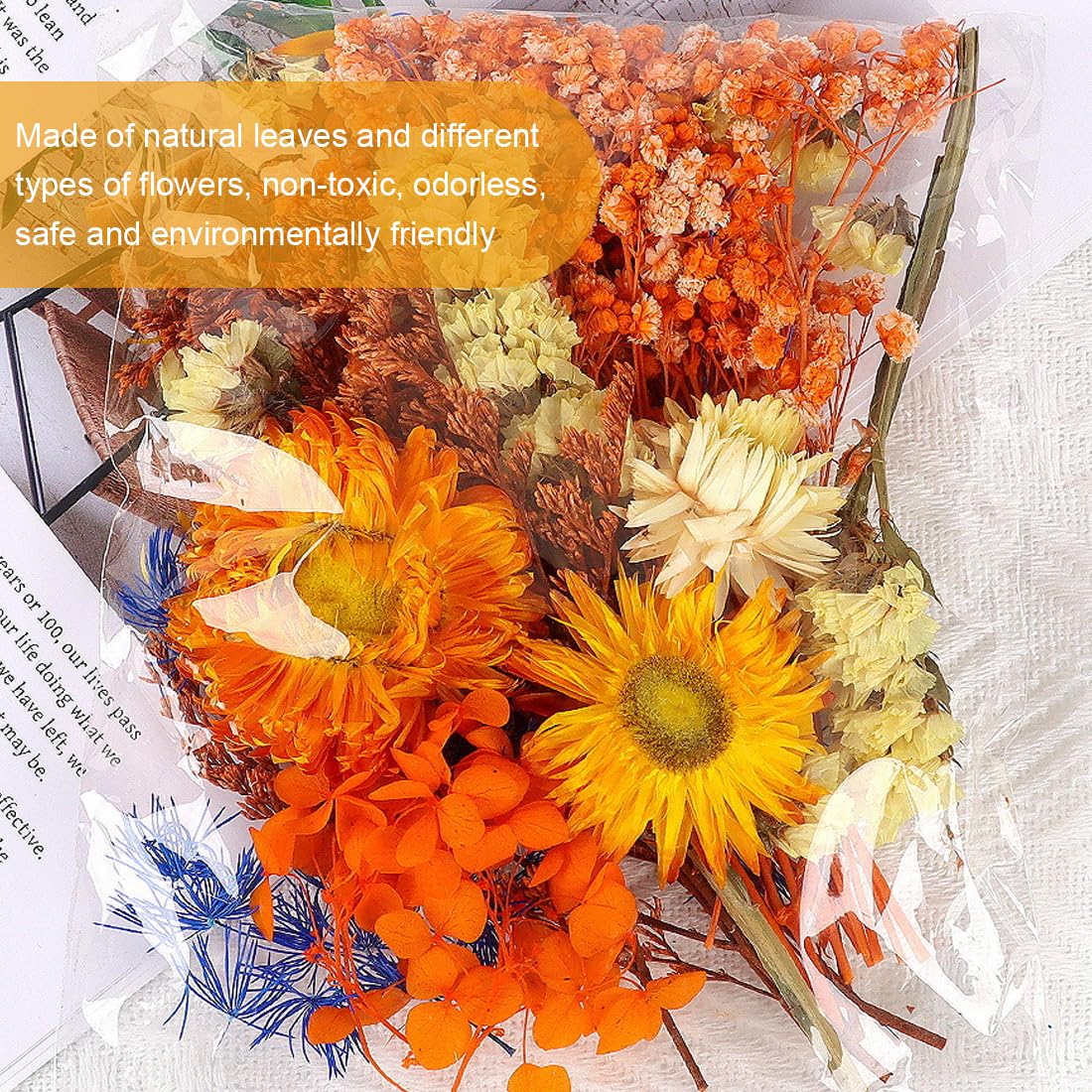 Fiori Secchi Naturali Misti - Per Resina, Candele, Scrapbooking E Decorazioni