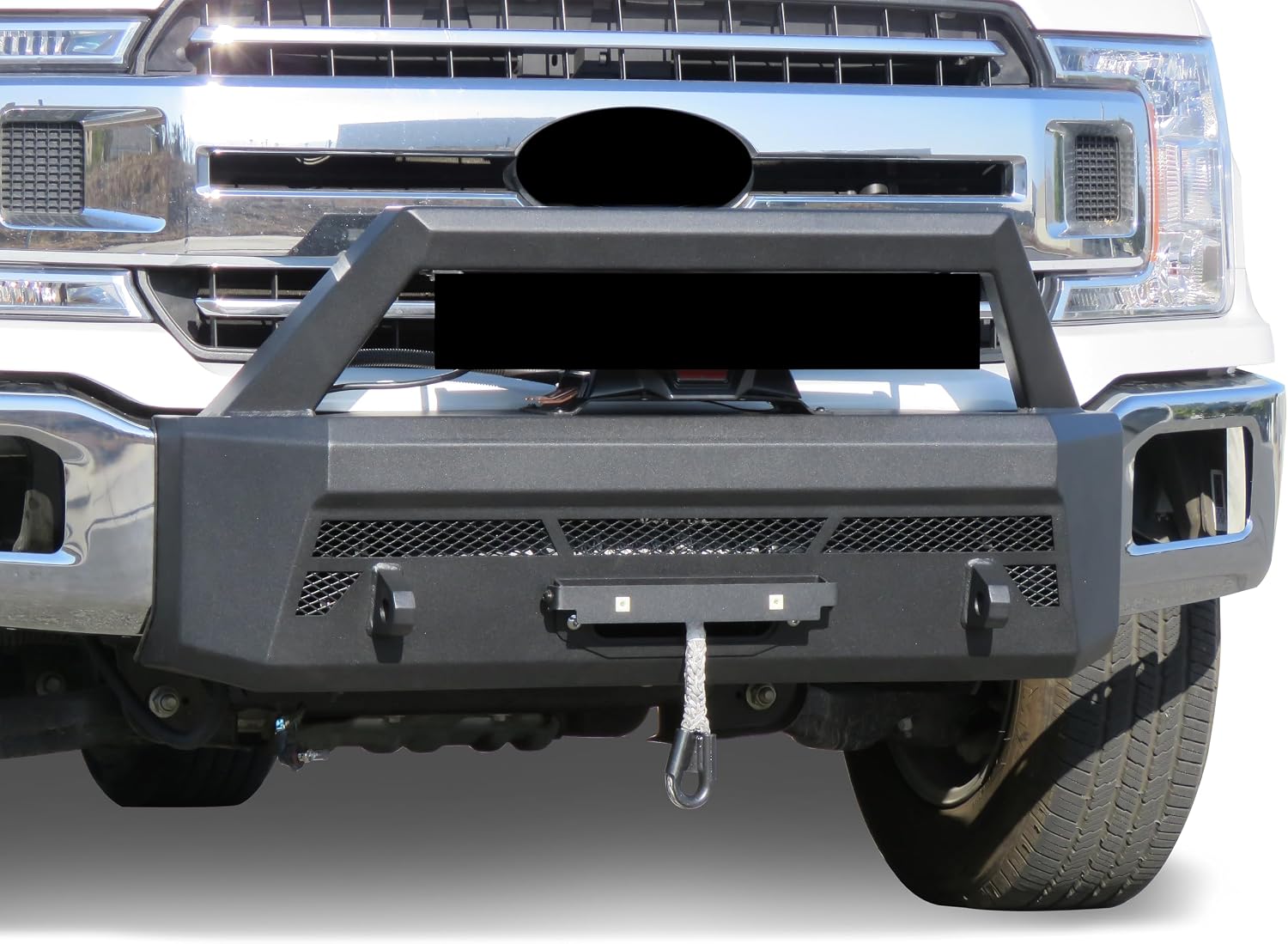 Black Horse Armour III Heavy Duty Front Winch Bumper Textured Black Compatible with 2018-2020 Ford F-150(Excl. 2020 Diesel models)-AR3HD41NL