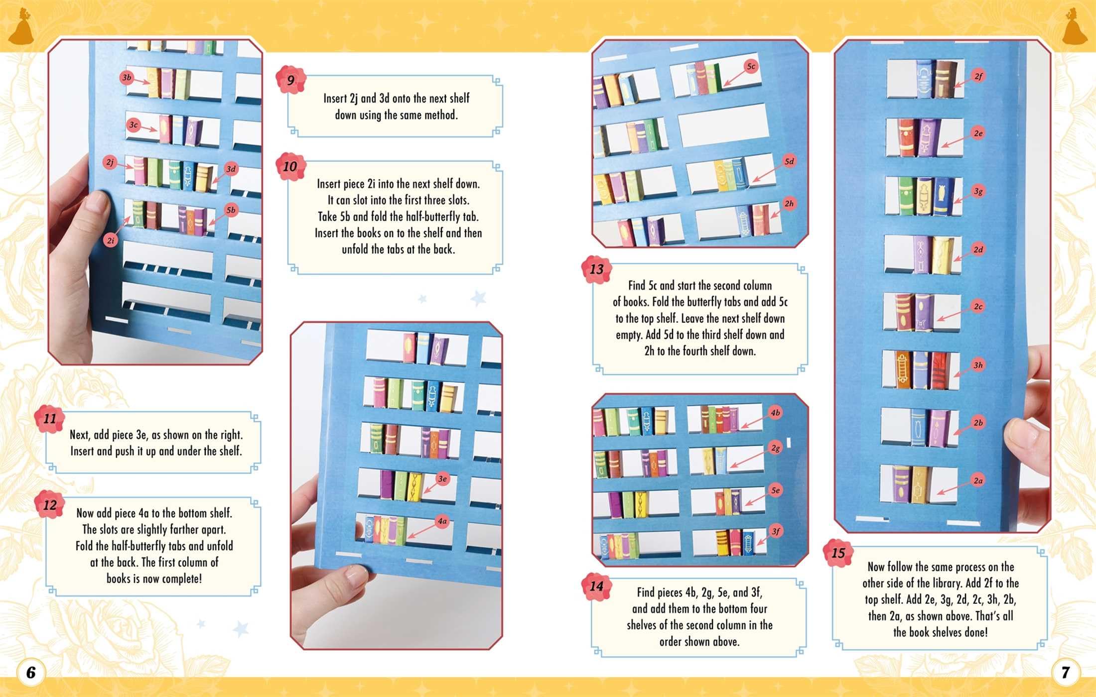 Disney Beauty and the Beast: Belle's Librarybuildable Worlds - a Book Lover's Book Nook