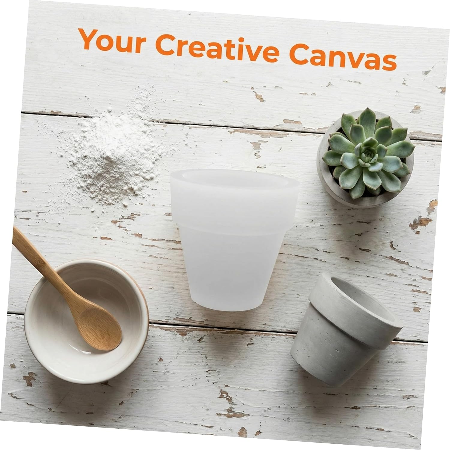 Silicone Planter Mold 3pcs for Resin Succulent DIY Crafts