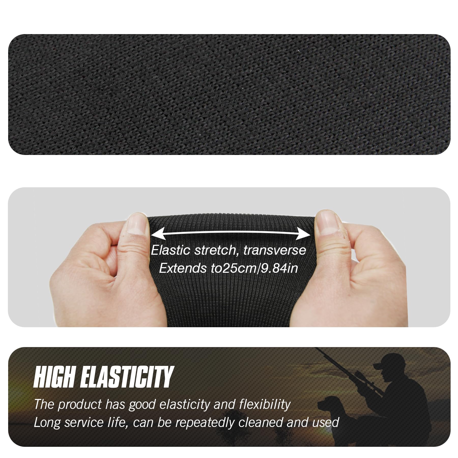 VicBre Extra Ancho Silicona tratada Rifle Protector,119,4 x15,2 cm Funda para Rifles y escopetas con visores