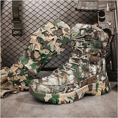 Military Boots for Men 8 Inches Lightweight Army Motorcycle Combat Boots
