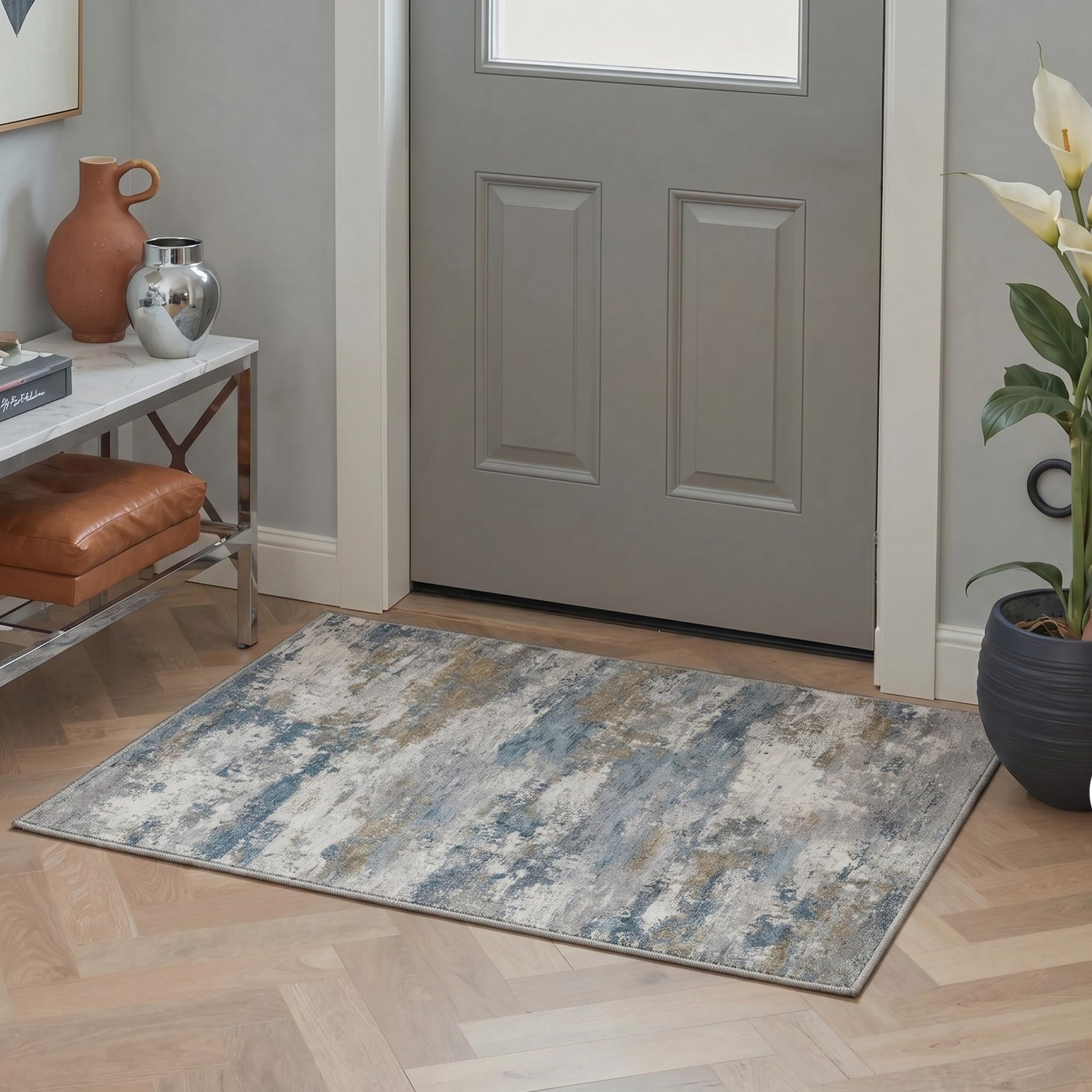BEIMO 2X3 Area Rugs for Entrance, Washable Modern Abstract Non Slip Doormat