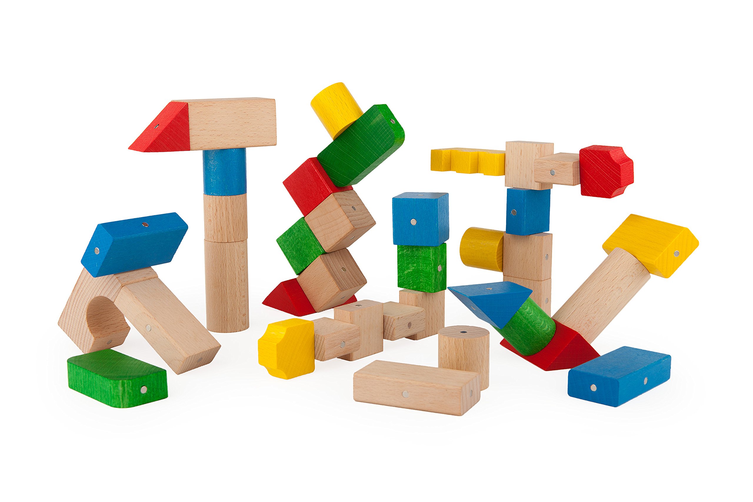 K4030 C Blocchi magnetici in Legno, Multicolore