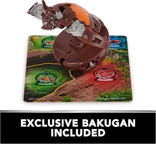 Vista 2 de Bakugan Set de entrenamiento con Bruiser, temática de clan mamífero, figura de acción personalizable, tarjetas intercambiables y juego de juego