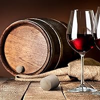 Vista 4 de Weysat Tapón de tapón de corcho para barril de vino, 2 pulgadas, tapón de orificio para whisky, madera de roble, para manualidades de botellas