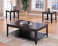 Vista 2 de Coaster Home Furnishings - Brooks - Madera de ingeniería - Juego de mesa auxiliar rectangular de 3 piezas con estante inferior y patas anguladas