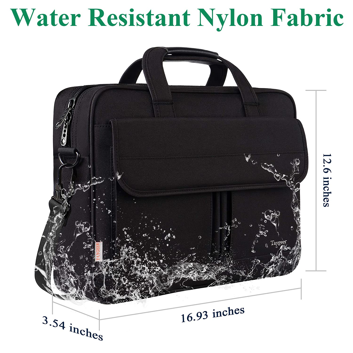 Bagsmart Borsa Trolley Per Laptop 17,3" Con Ruote | Pieghevole Da Viaggio Lavoro | Donna Nero/Bianco | Manico 65 Cm