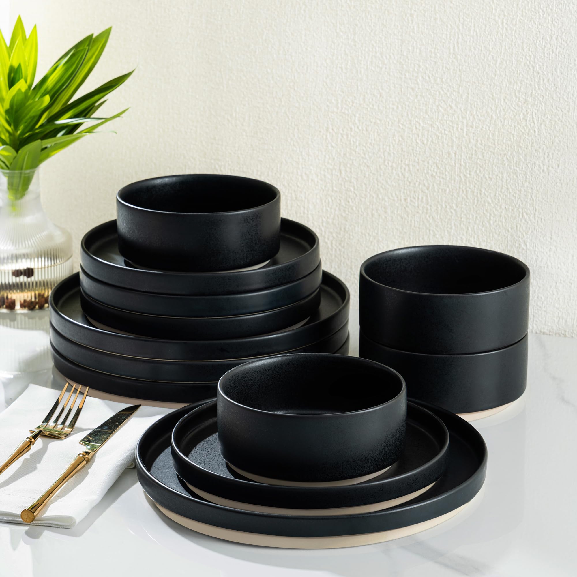 Amazon.com | TheTerra Ceramic Dinnerware Sets for 4, 12 Pieces