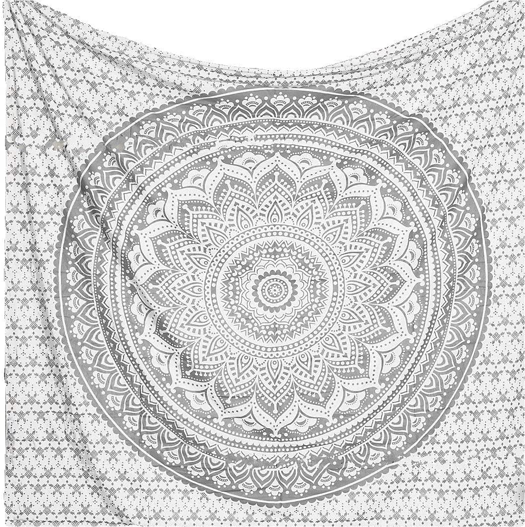 Popular Handicrafts Tapestry Hippie Mandala Bohemain Wall Hanging - Tapestries Gypsy Hippy Silver Wall Decor Indian Ombre Boho Dorm Room Decorative Accessories — image 1