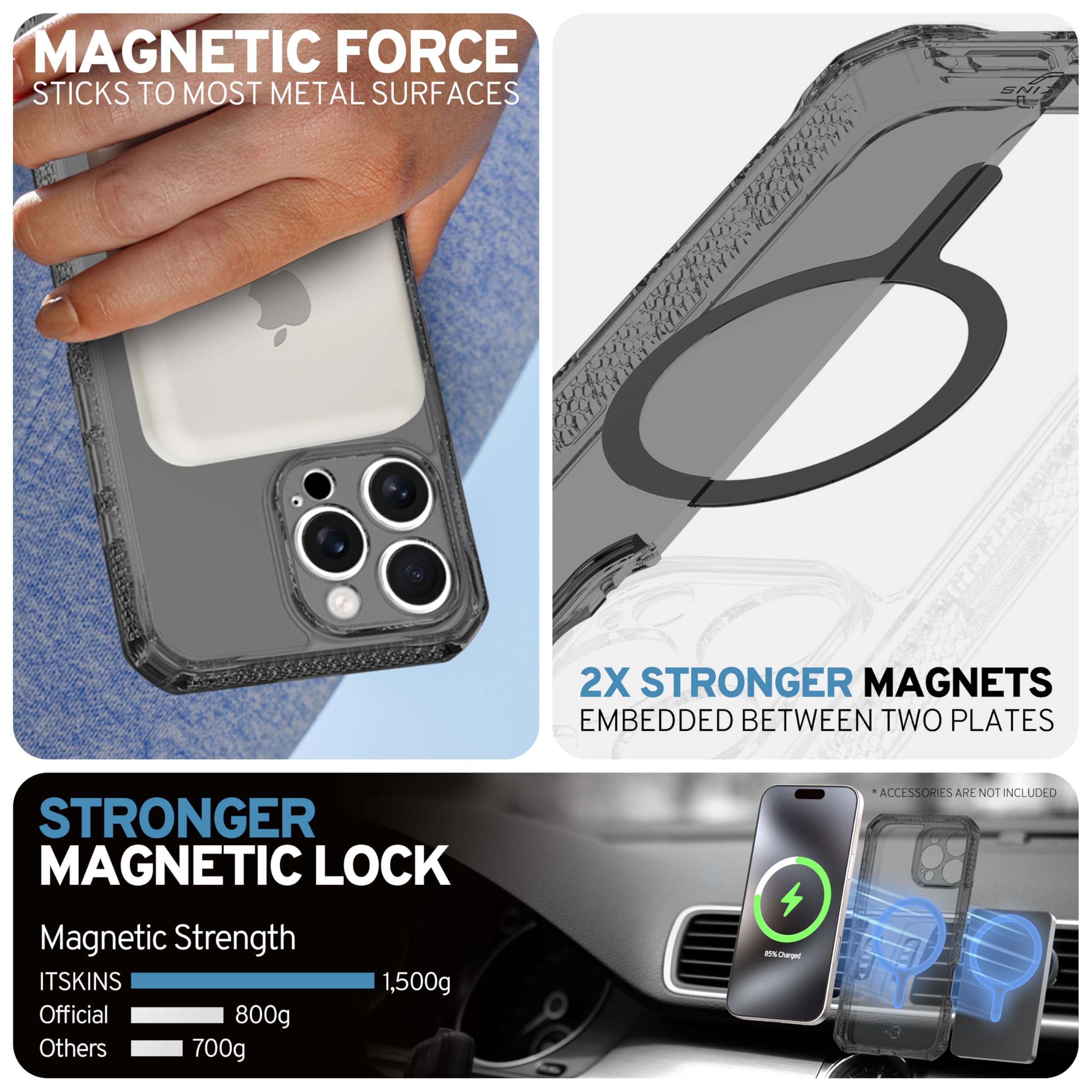 Amazon.com: ITSKINS Supreme R // Clear Magnetic Protective Phone