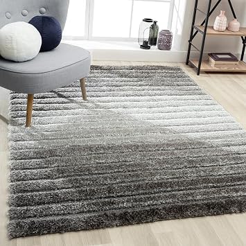 LUXE WEAVERS Lantanas Collection 7119 Grey 5x7 Modern Geometric Area Rug