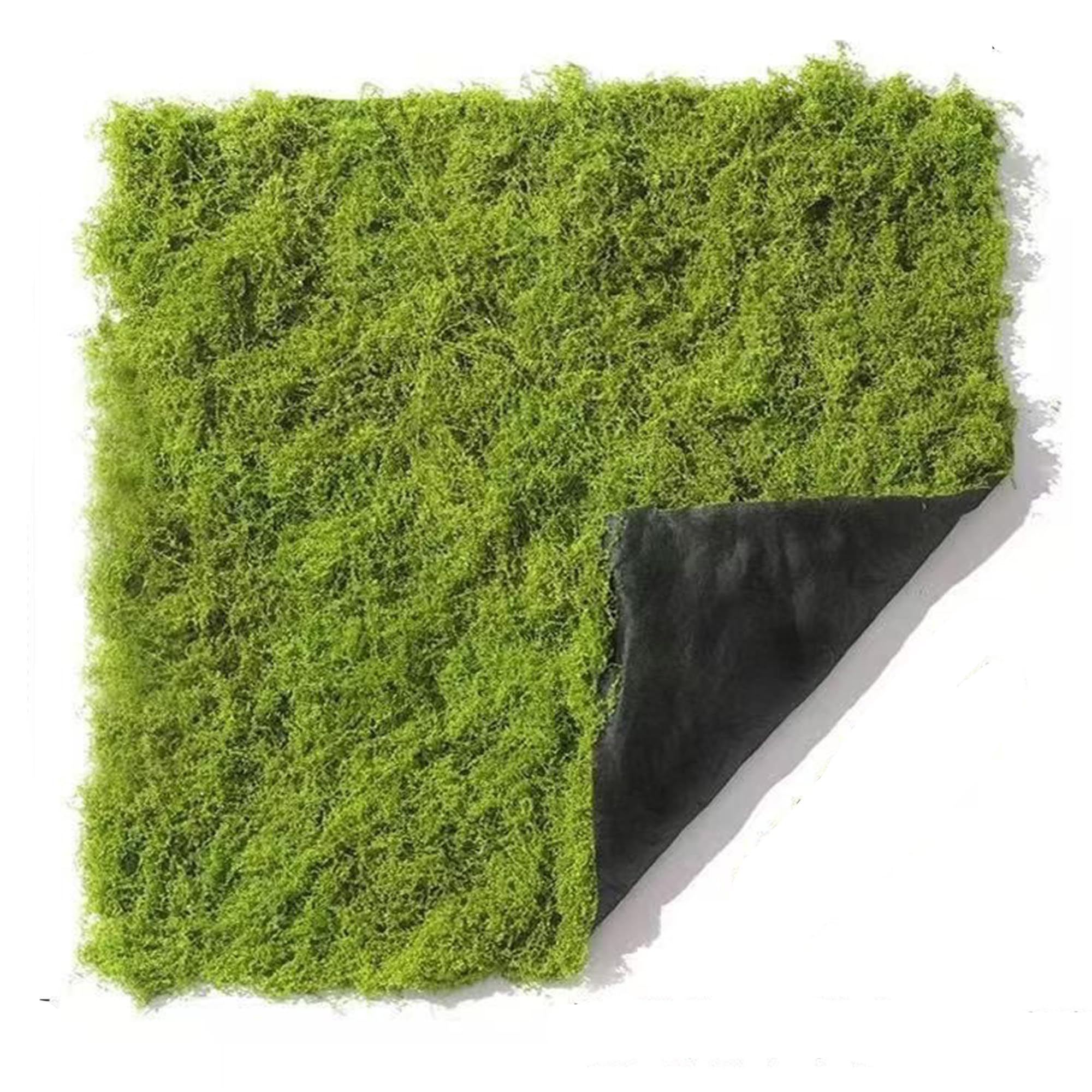 Moosmatten zur Dekoration, Flachmoos für Moosbilder und Mooswände, Kunstmoos Zum Dekorieren, Fake Dekomoos für Patio Balkon Außen Innen (Blassgrün,500x100 cm)