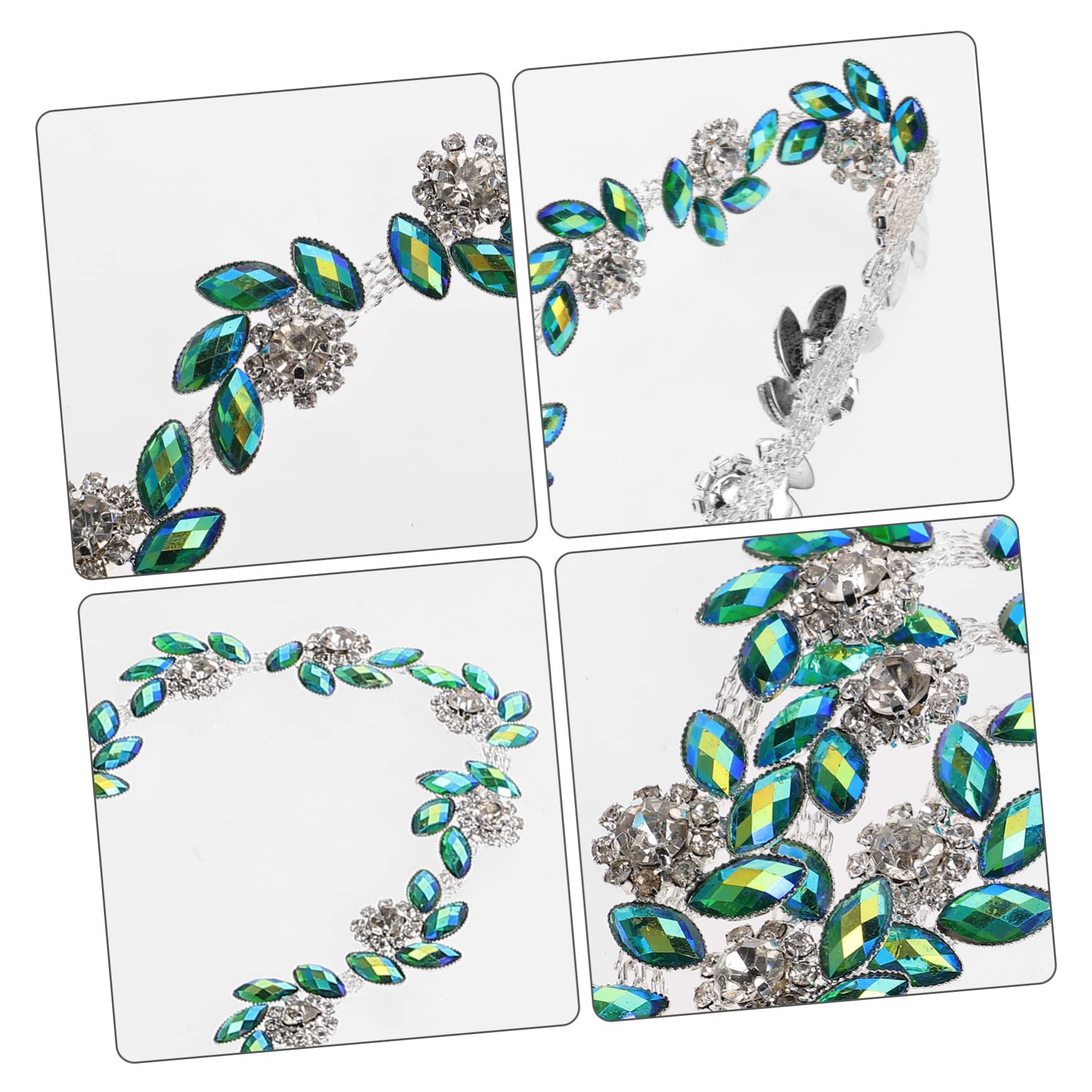 STOBOK 4pezzi Borsa Con Applicazione Di Fiori Strass Per Abbigliamento Da Cerimonia Decorazione Elegante Per Sposi e Damigelle Per Vestiti Scarpe e Accessori Fai Da Te