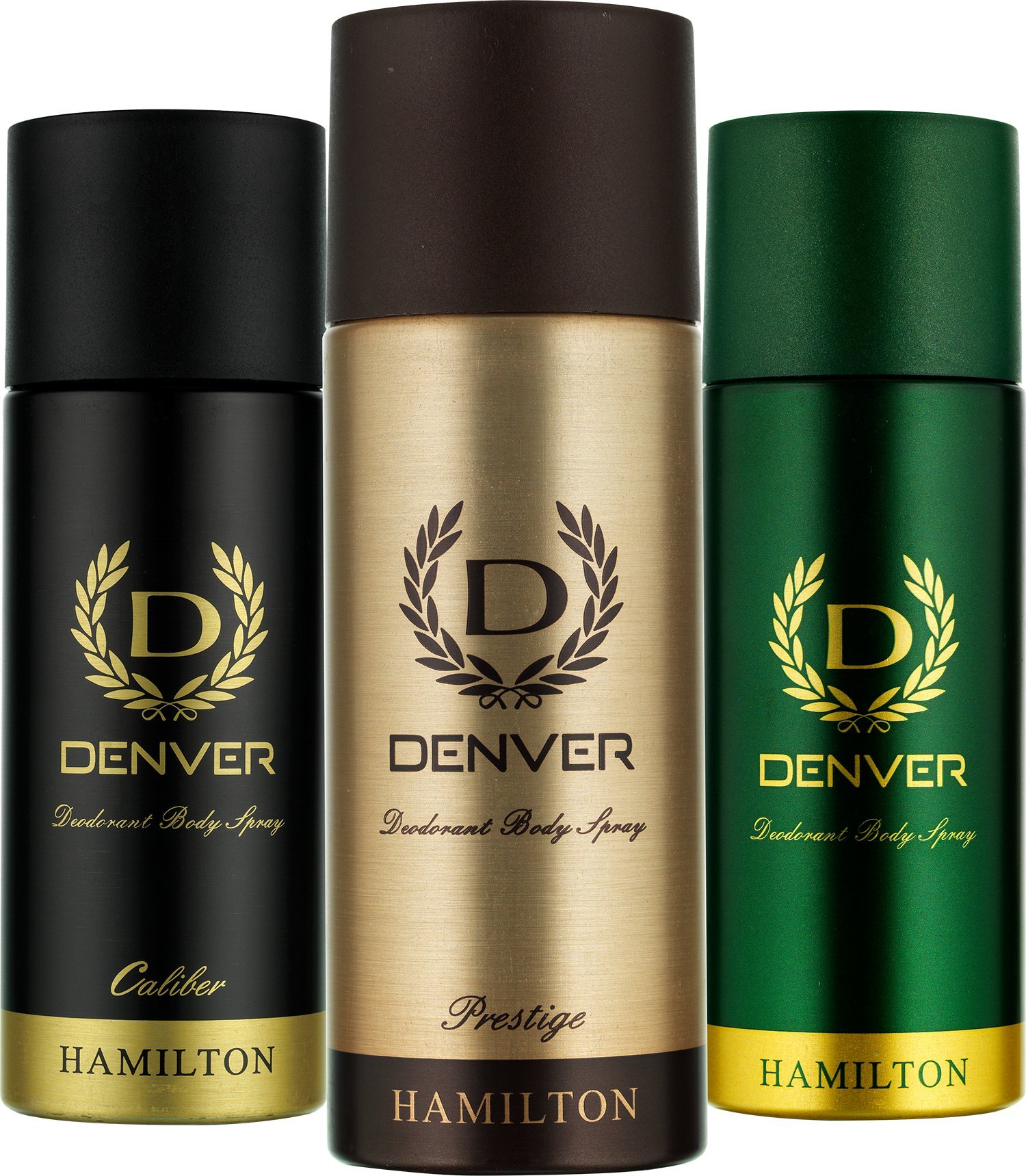 DENVER Hamilton Deo, Prestige Deo, Caliber Deo (165ML Each) Combo of  Deodorant Body Spray For Men