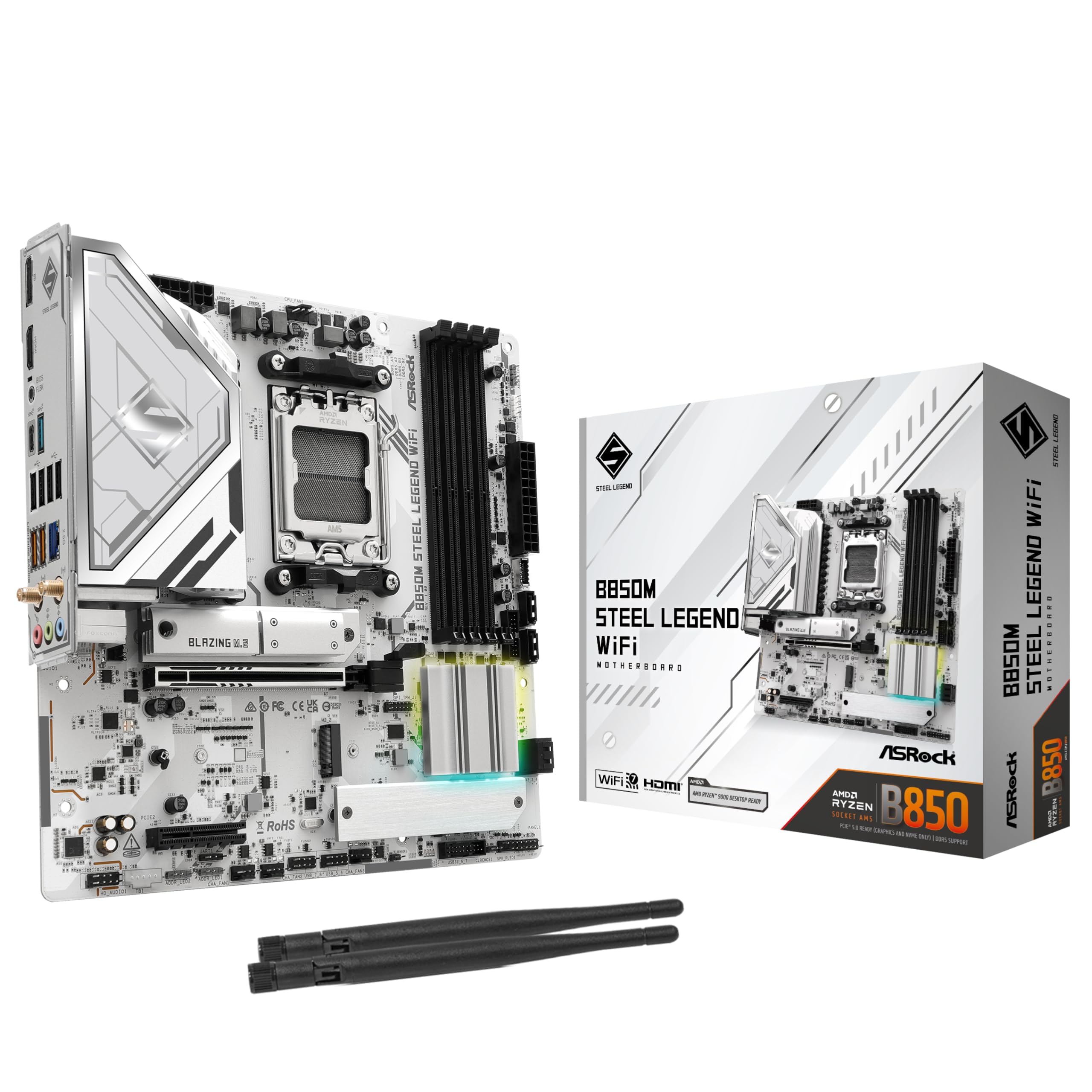 Amazon.co.jp: ASRock マザーボード B850M Steel Legend WiFi AMD