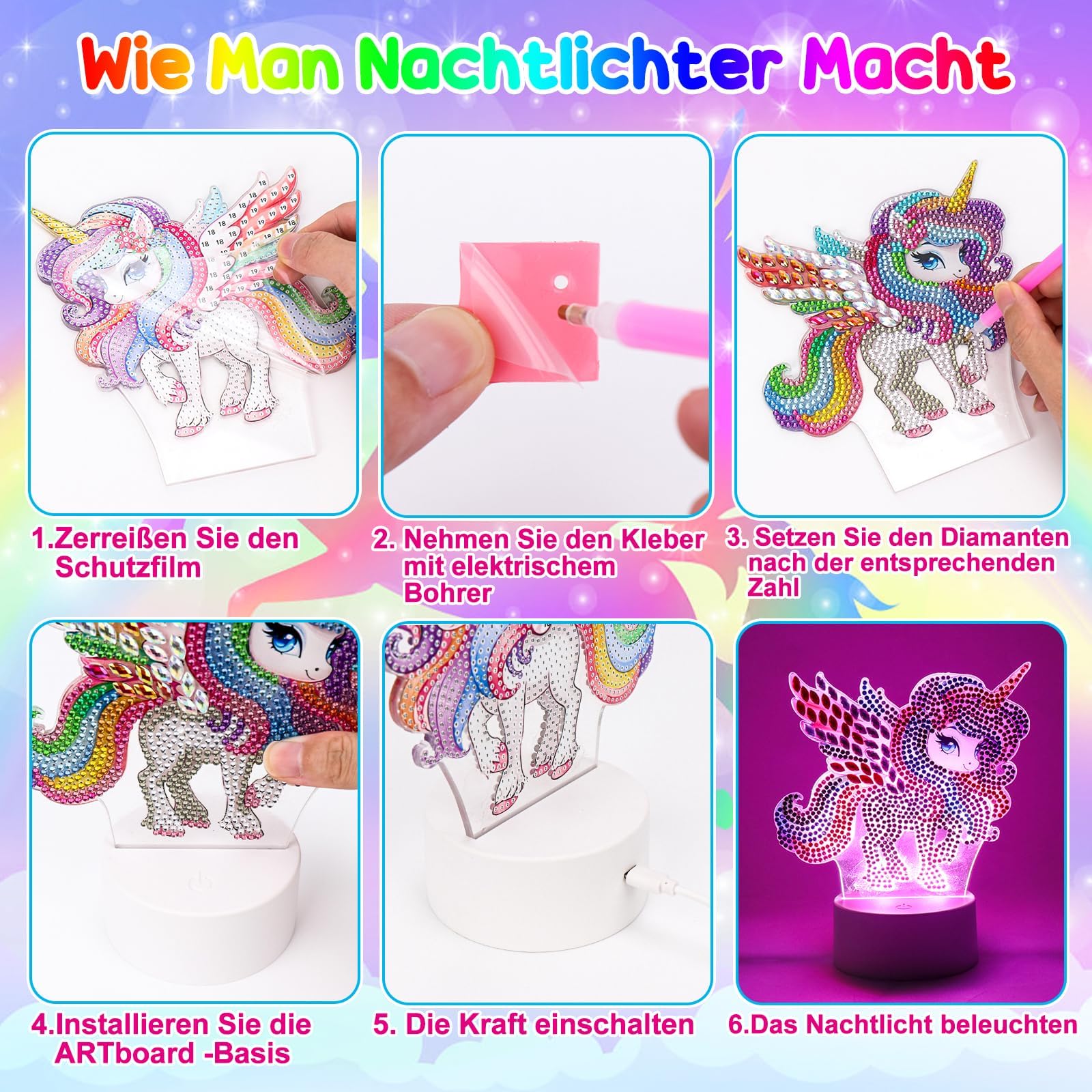 Zoyomax Diamond Painting Nachtlicht, Geschenke für