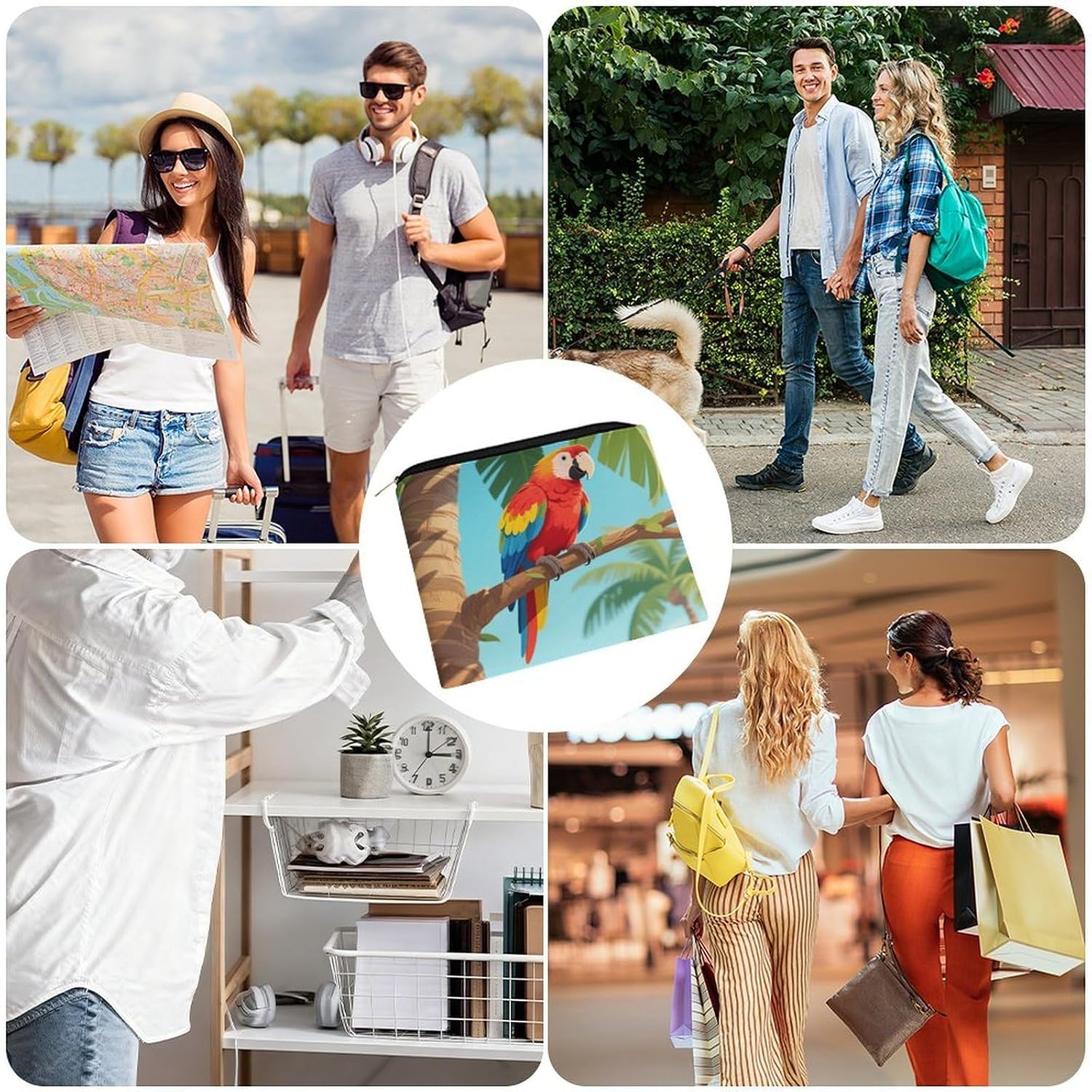 Parrots That Talk Makeup Bag Travel Cosmetic Bag image 4