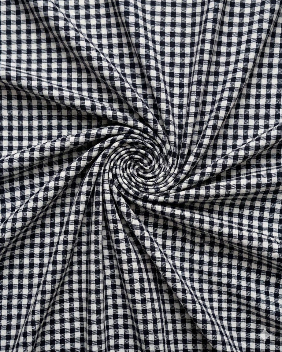 Women's Black and White Micro Check Cotton Poplin Dress Material, 147 cm Width-image-12
