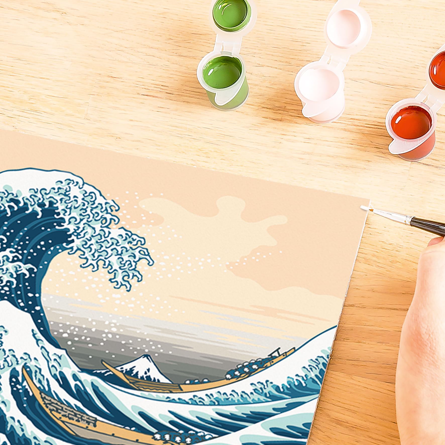 Ravensburger - Creart Serie B Art Collection: Hokusai, La Gran Ola De Kanagawa | Manualidades Adultos | Pintar por Numeros Adultos Relajante | Cuadros por Numeros Art Collection 40x30cm
