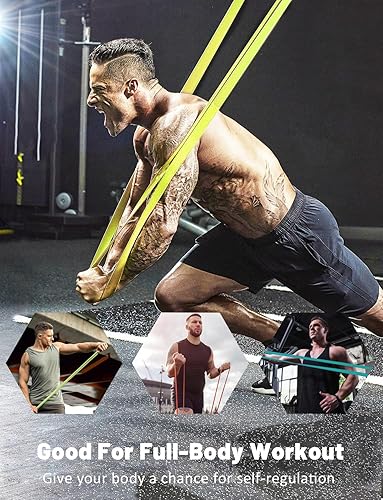 Miniatura 6 de Juego de bandas de resistencia, bandas de dominadas, bandas de entrenamiento, bandas de ejercicio electrónico, juego de bandas de resistencia largas