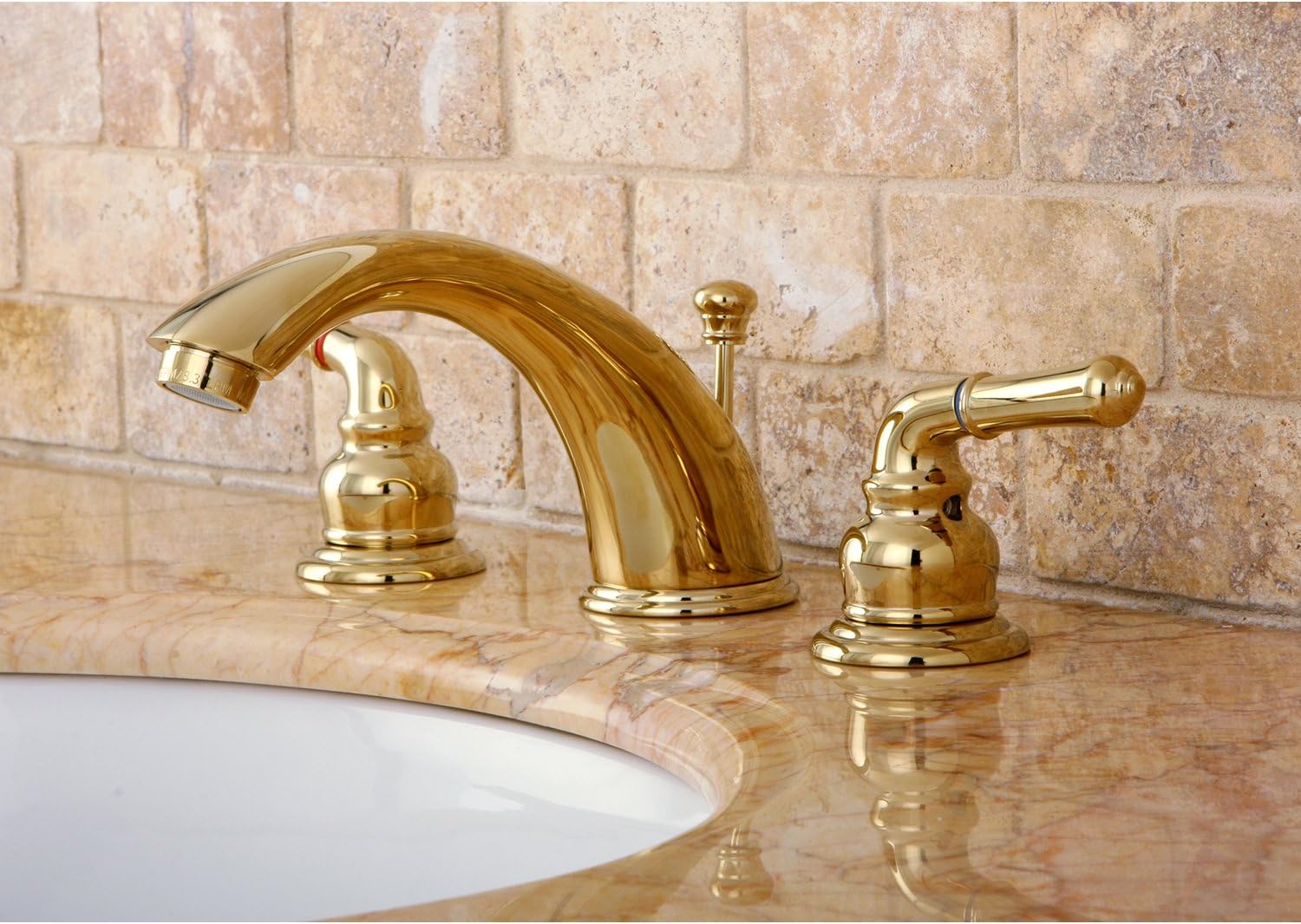 Uр Tо 50% оƒƒ Kingston Brass KB962 Magellan Widespread Bathroom Faucet, 8-Inch Adjustable Center, Polished Brass 🔥 Kingston Brass KB962 Magellan Widespread Bathroom Faucet, 8-Inch Adjustable Center, Polished Brass