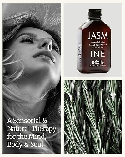 Miniatura 3 de Aeolis Loción corporal  Hidrata y nutre las manos, la cara y el cuerpo  Absorbe rápidamente  Utiliza jazmín, aloe vera y granada + aceite de oliva