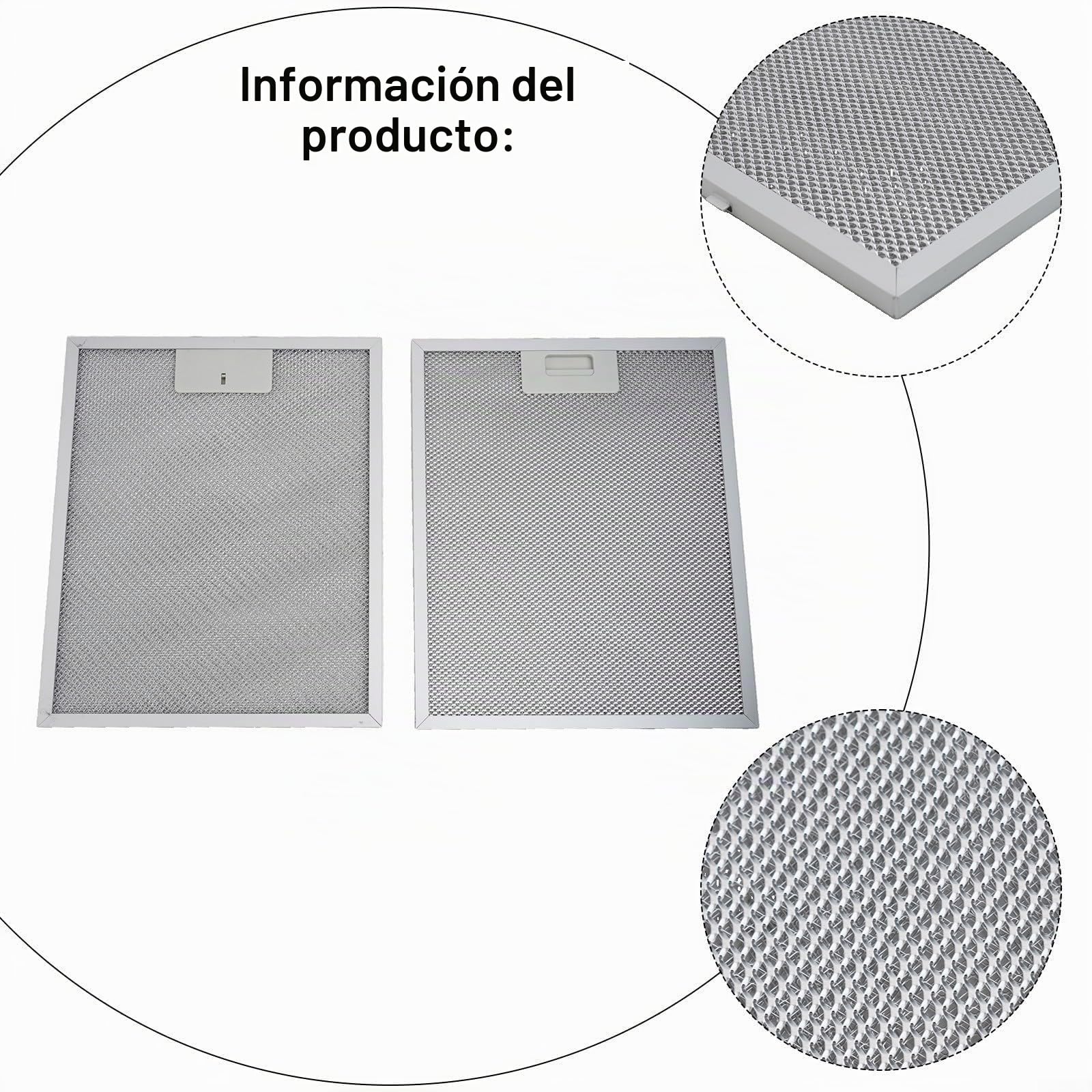 3 filtros de aluminio para campana extractora, 34 x 28 cm, filtro de ventilación de campana extractora de 5 capas para extractor, ventilador, campana extractora, cubierta de malla, filtro