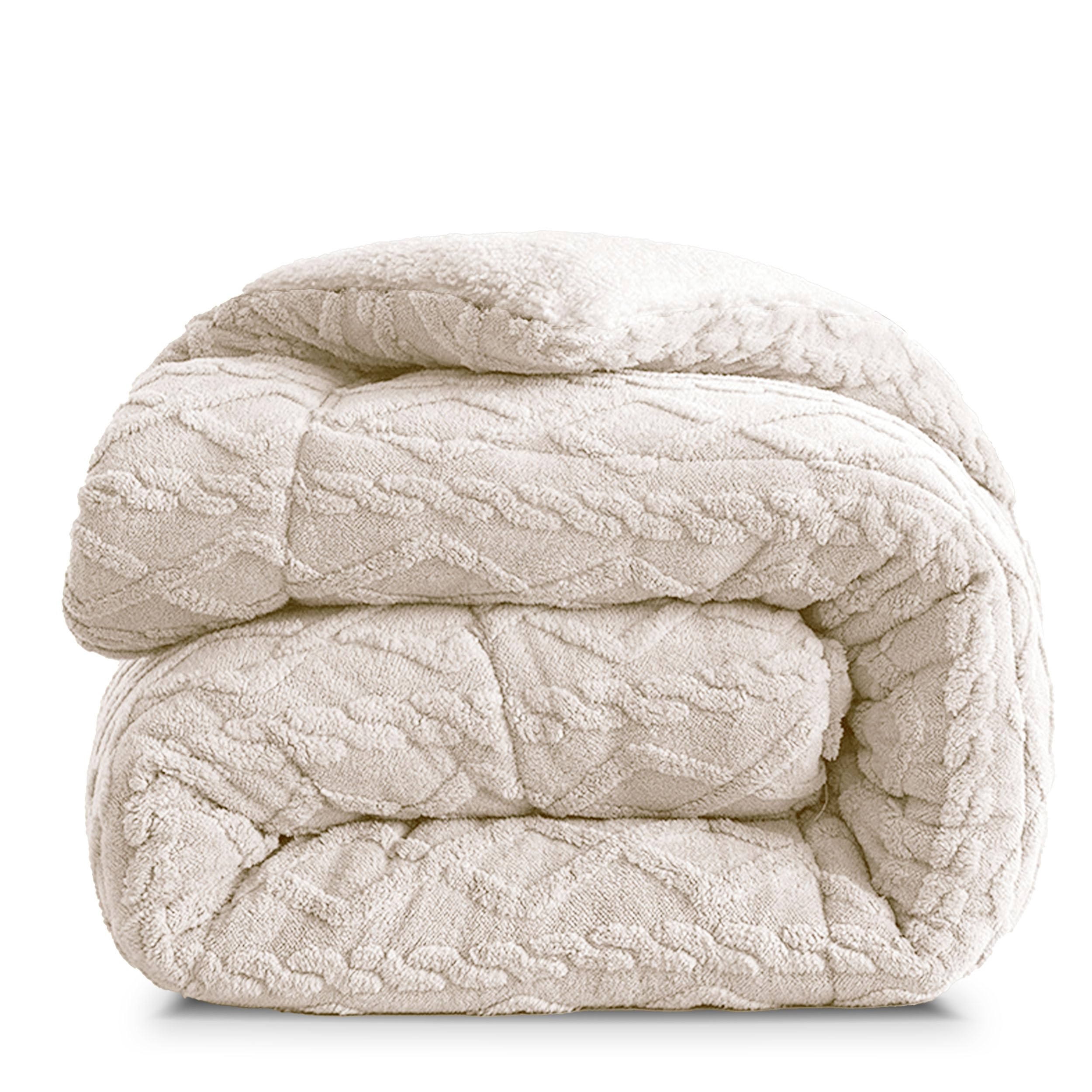 DALINA Edredón Invierno 180x260 cm - Nórdico Borreguito Reversible (Franela/Sherpa) Suave con Funda de Almohada - Colcha Cálida para Cama, Couette, Frazada - Microfibra de Poliéster